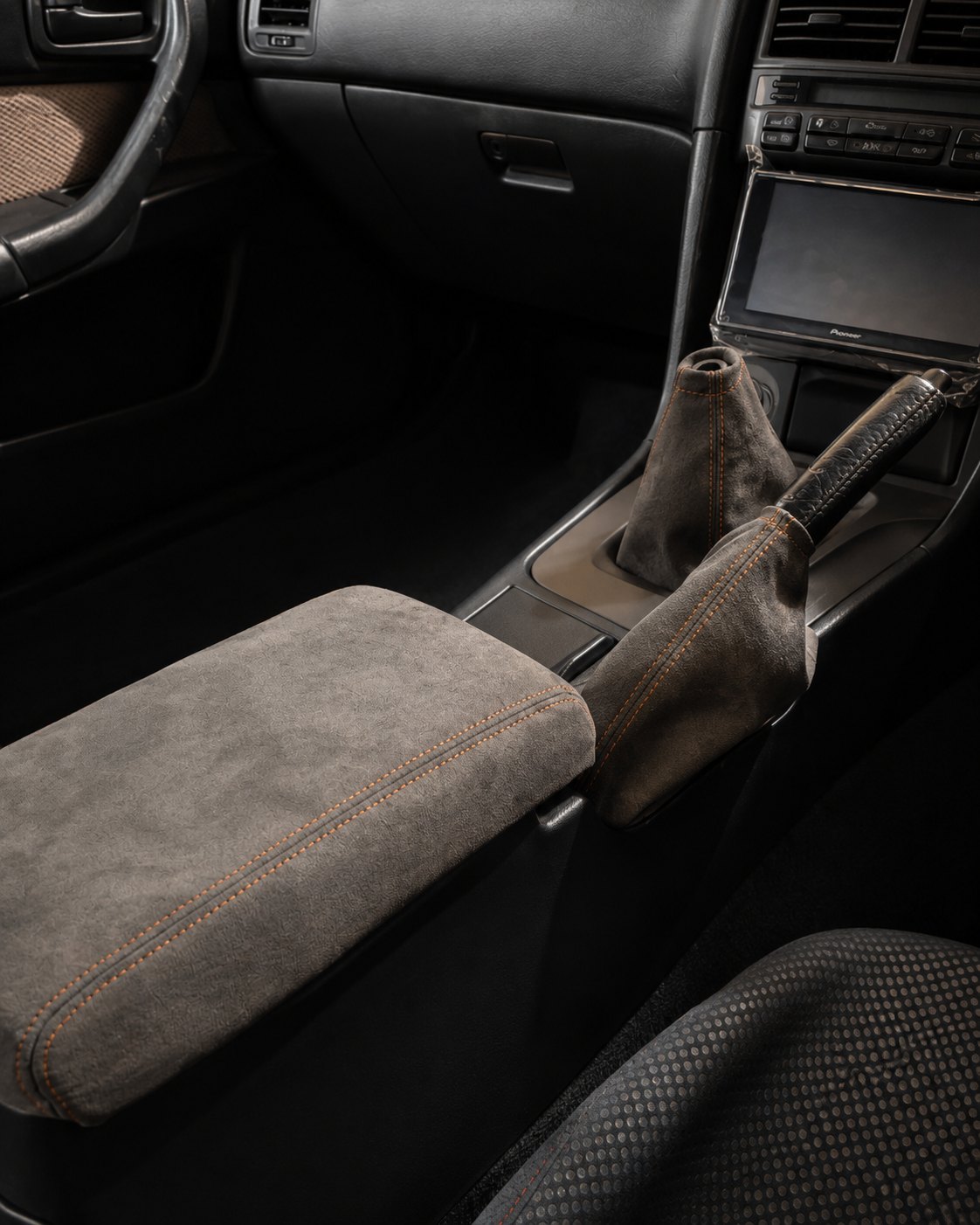 Graphite and bronze R34 interior trim test fit